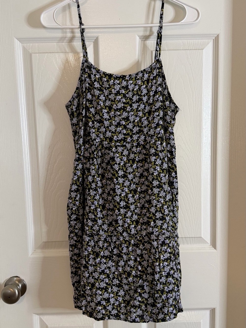 wild fable Black Floral Spaghetti-Strap Mini Dress
